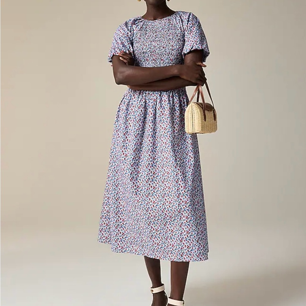 New with tags J. Crew Meadow dress in poppy Midi Dress